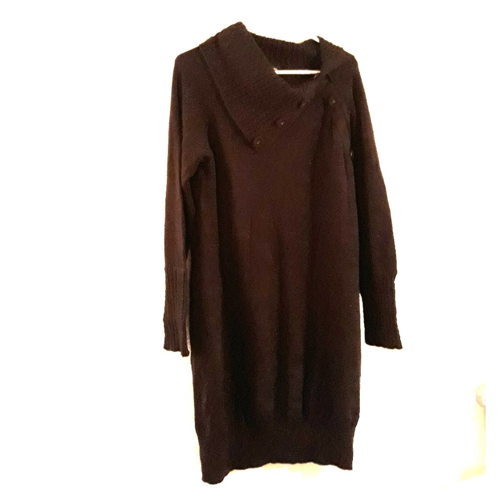 Brown sweater dress